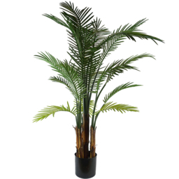 Leaf UV Resistant Raphis Palm Artificial Tree with Natural Trunk 125cm - thumbnail 1