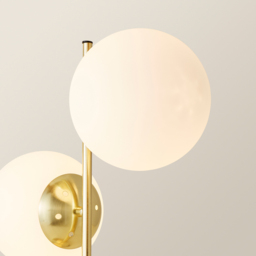 ValueLights Jas Brushed Gold Metal LED Table Lamp - thumbnail 4