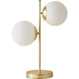 ValueLights Jas Brushed Gold Metal LED Table Lamp