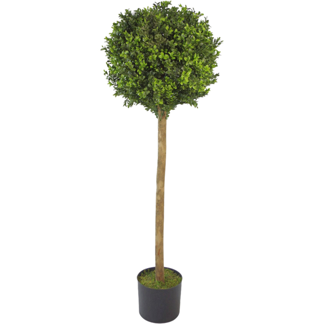 Leaf Boxwood Buxus Ball Topiary Artificial Tree in Pot 4ft - image 1