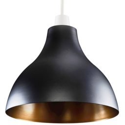 ValueLights Dexter Black and Gold Retro Pendant Shade