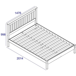 Core Products Corona Double White Bed Frame - thumbnail 3