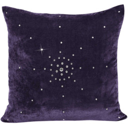 Intimates Grace Plum Diamante Filled Cushion 43 x 43cm 2 Pack - thumbnail 1