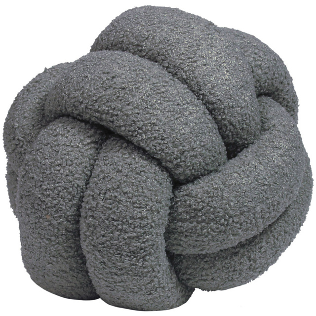 furn. Boucle Charcoal Knot Fleece Cushion - image 1