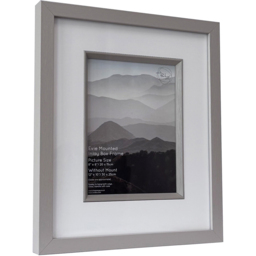 Evie Mounted Inlay Photo Frame Grey 8 x 6 inch - thumbnail 2