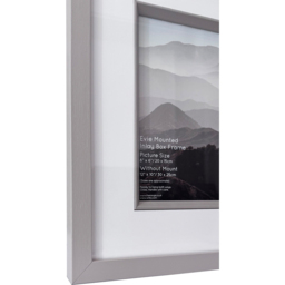 Evie Mounted Inlay Photo Frame Grey 8 x 6 inch - thumbnail 3