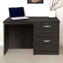 R White Cabinets SET-04-IN-BH 2 Door Filing Desk Black
