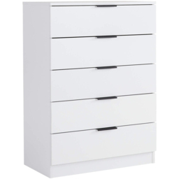 Home Source Phoenix 5 Drawer White Chest of Drawers - thumbnail 2