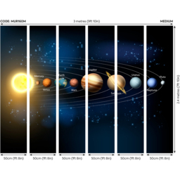 Origin Murals Planets Multicolour Wall Mural - thumbnail 3