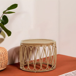 Premier Housewares Mataram Natural Rattan Table - thumbnail 3