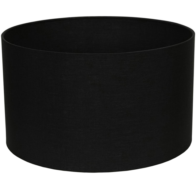ValueLights Reni Medium Black Fabric Drum Shade - image 1