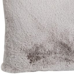 Grey Rabbit Faux Fur Plain Cushion 45 x 45cm - thumbnail 2