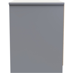 Crowndale Las Vegas 2 Drawer Dusk Grey Bedside Table Ready Assembled - thumbnail 4