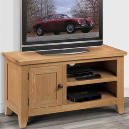 Julian Bowen Astoria Single Door 2 Shelf Oak TV Unit