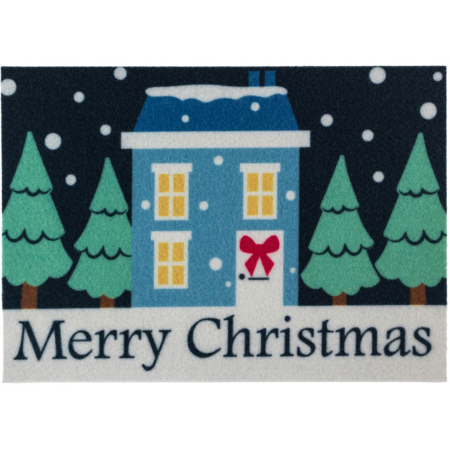 JVL 40 x 57cm Merry Christmas Home Entrance Doormat - image 1