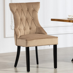 Artemis Home Genola Brown Velvet Fabric Dining Chair Set of 2