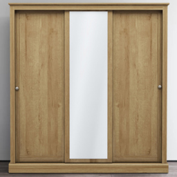 Devon 3 Door Oak Effect Sliding Wardrobe
