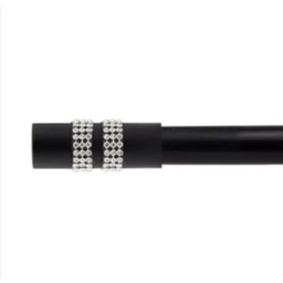 New Edge Blinds Sparkle Black Extendable Eyelet Metal Curtain Pole Set 160-300cm