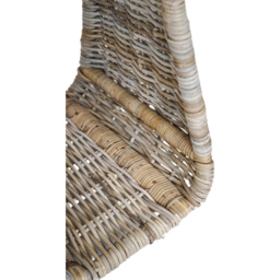 Ivyline Rattan Tall Rustic Natural Log Storage Basket - thumbnail 4