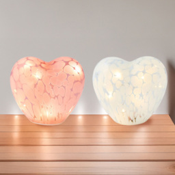 Glass Heart LED Lamp