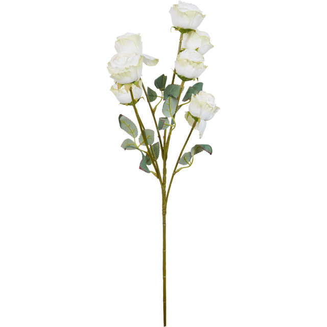 White Faux Dried Rose Artificial Flower - image 1