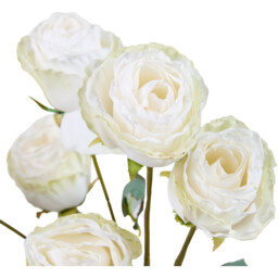 White Faux Dried Rose Artificial Flower - thumbnail 3