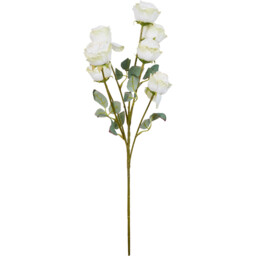 White Faux Dried Rose Artificial Flower - thumbnail 1