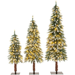 StarBright Pre Lit Warm White LED Artificial Christmas Tree 3 Pack - thumbnail 1