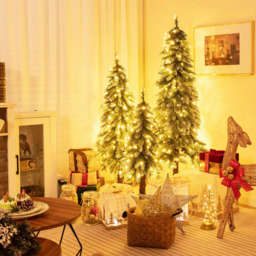 StarBright Pre Lit Warm White LED Artificial Christmas Tree 3 Pack - thumbnail 2