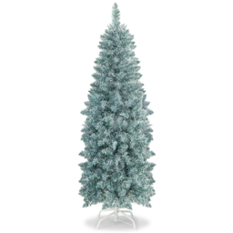 StarBright Pre Lit Multicolour Slim Pencil LED Artificial Christmas Tree 5ft - thumbnail 3