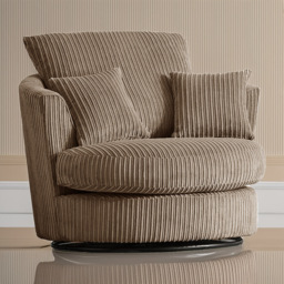 Portland Luxor Coffee Jumbo Cord Swivel Chair