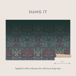 William Morris Blackthorn Navy Mural - thumbnail 4
