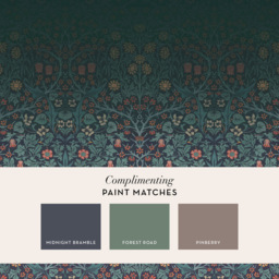 William Morris Blackthorn Navy Mural - thumbnail 2