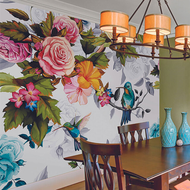 Origin Murals Hummingbird Garden Multicolour Wall Mural - image 1