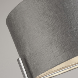Lighting Collection Grey Velvet Shade Ceiling Flush - thumbnail 4