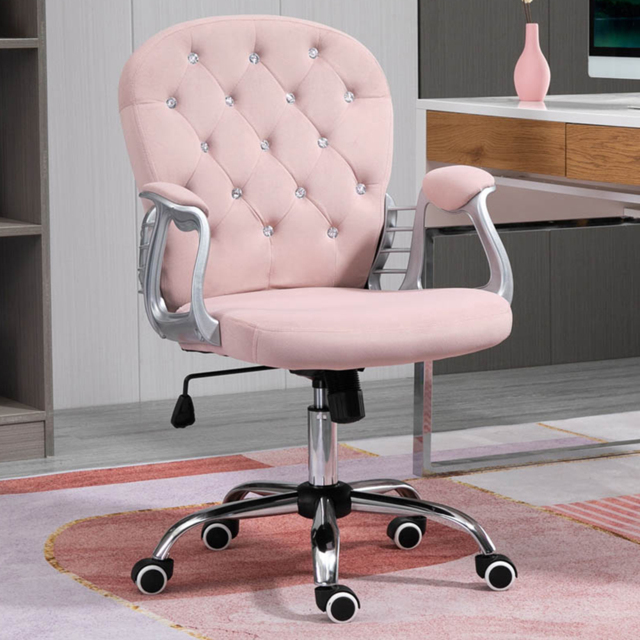 Portland Pink Swivel Ergonomic Office Chair - image 1