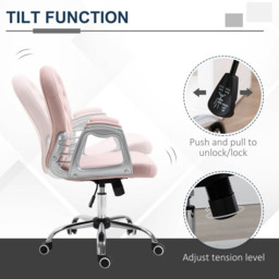 Portland Pink Swivel Ergonomic Office Chair - thumbnail 4