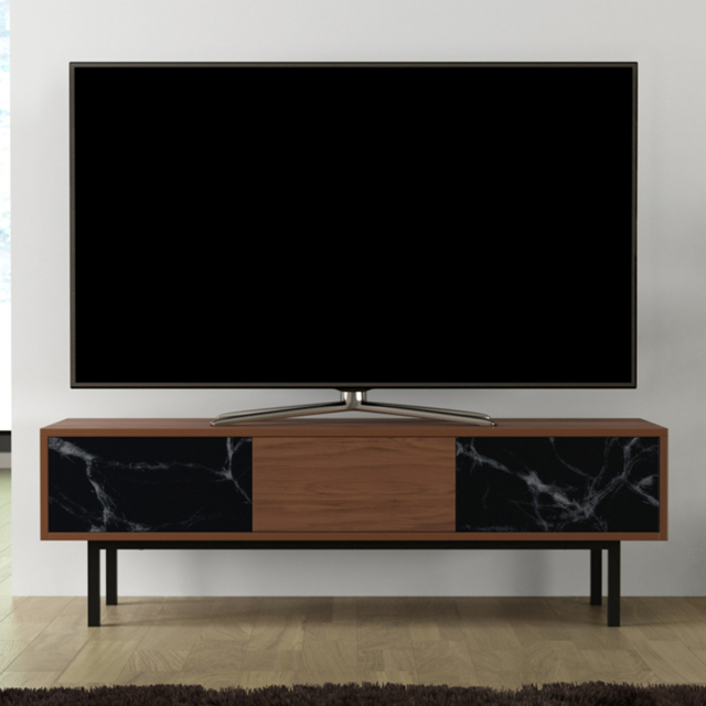 AVF Skyline Walnut and Black Marble TV Unit - image 1