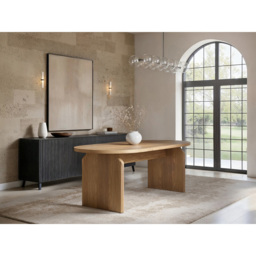 SOLACE+CO Varm Eira Ribbed Wooden 6 Seater Dining Set - thumbnail 2