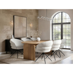SOLACE+CO Varm Eira Ribbed Wooden 6 Seater Dining Set - thumbnail 4