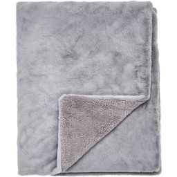 Helena Springfield Plush Faux Fur Sherpa Fleece Cloud Grey Throw 130 x 170cm