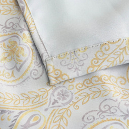 Alan Symonds Victoria Room Darkening Ring Top Eyelet Curtains Ochre 168 x 137cm - thumbnail 4