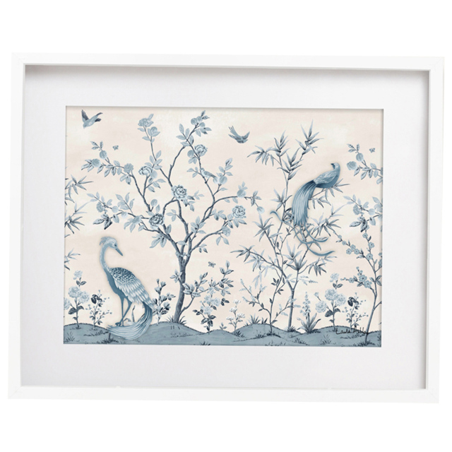 Laura Ashley Tregaron Garden White Frame Wall Art 40 x 50cm - image 1