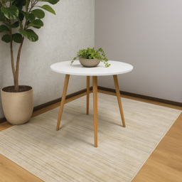 Kosy Koala 4 Seater White Wooden Round Dining Table - thumbnail 4