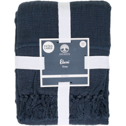 Eboni Tassel Throw Navy - thumbnail 2