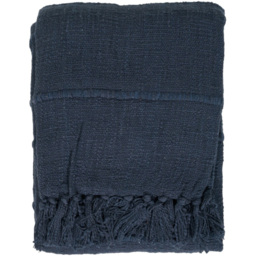 Eboni Tassel Throw Navy