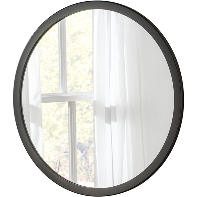 Yearn Classic Black Round Wall Mirror 50cm - image 1