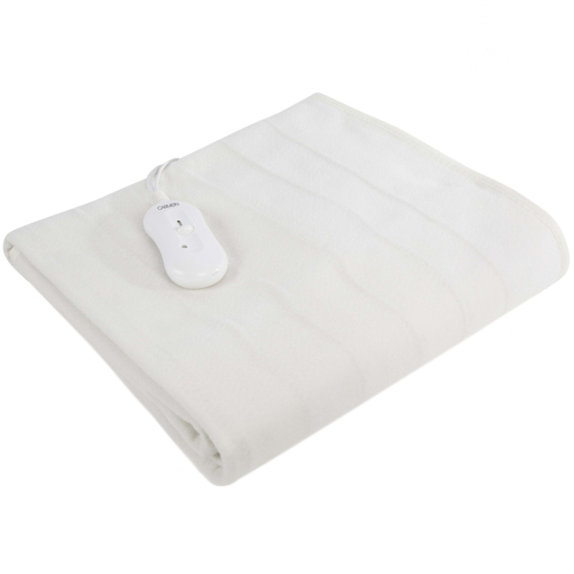 Carmen Single White Fitted Electric Blanket