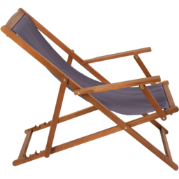 Charles Bentley Grey Deck Chair - thumbnail 4