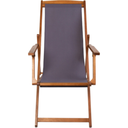 Charles Bentley Grey Deck Chair - thumbnail 3